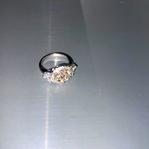 SALE!!!!! Pink Ice Silver Plated Ring - Size 6